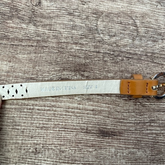 Skinny Brown Perforated Belt Size Small - Picture 2 of 2